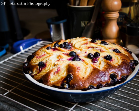 Peach/Blueberry Custard Kuchen