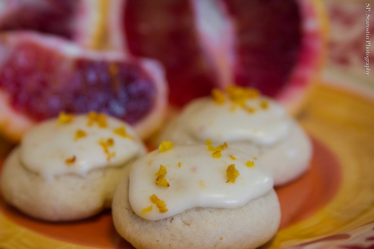 Frosted Blood Orange Cookies